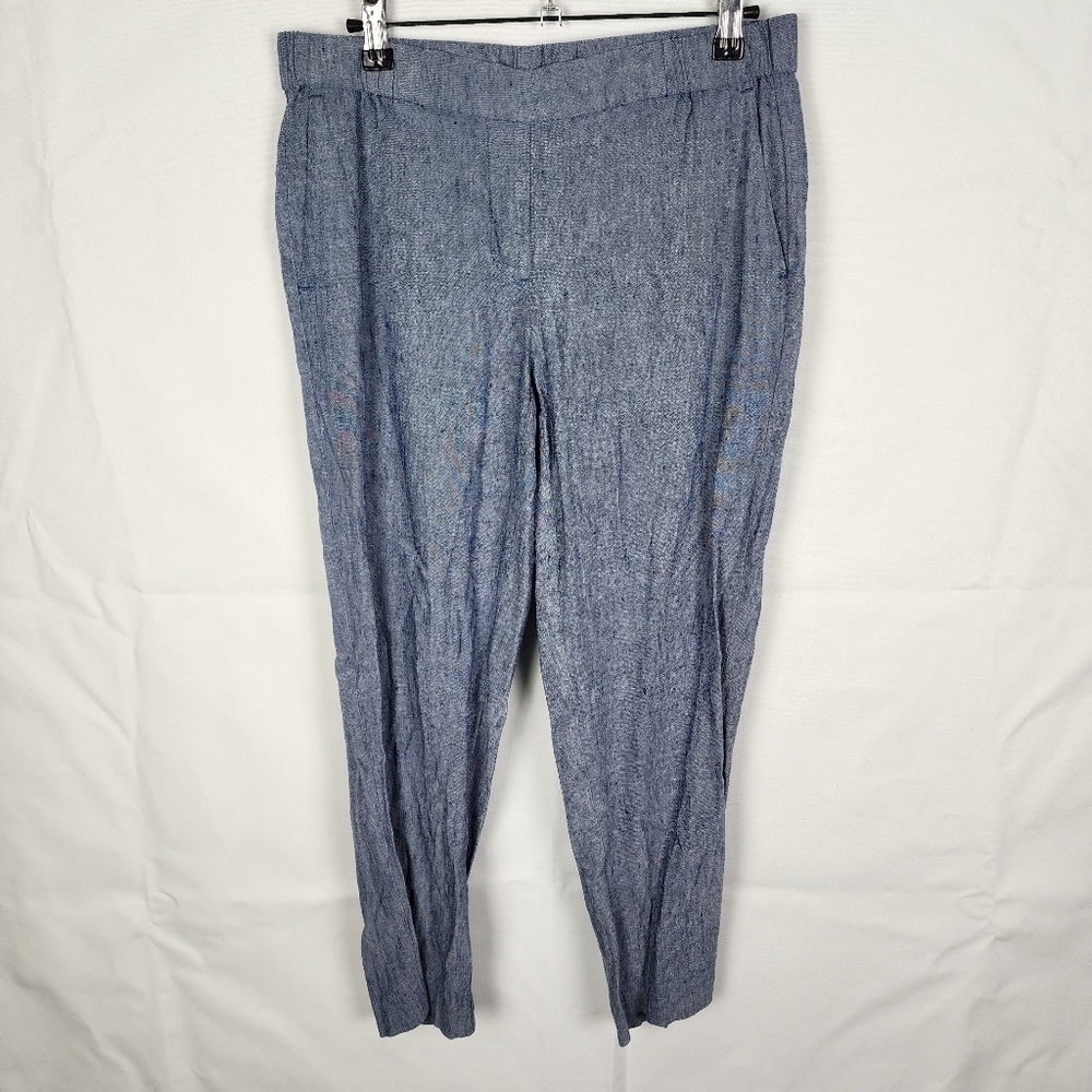 J. Jill‎ Linen Stretch Straight Leg Pull On Pants SIZE SMALL